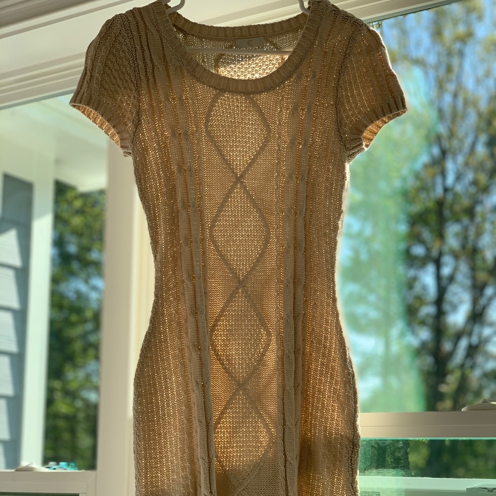 Fitted sweater dress